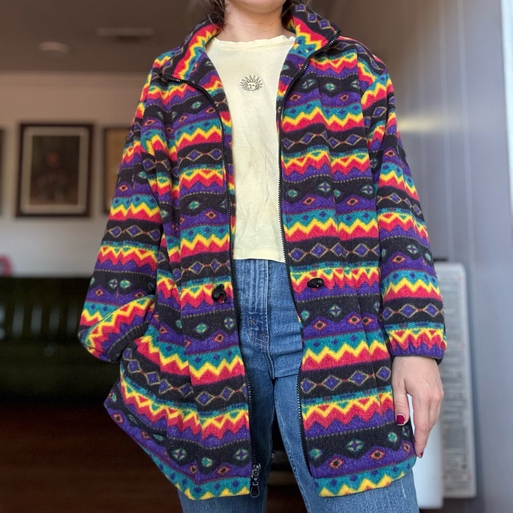 Colorful Patterned Women's Ski Jacket